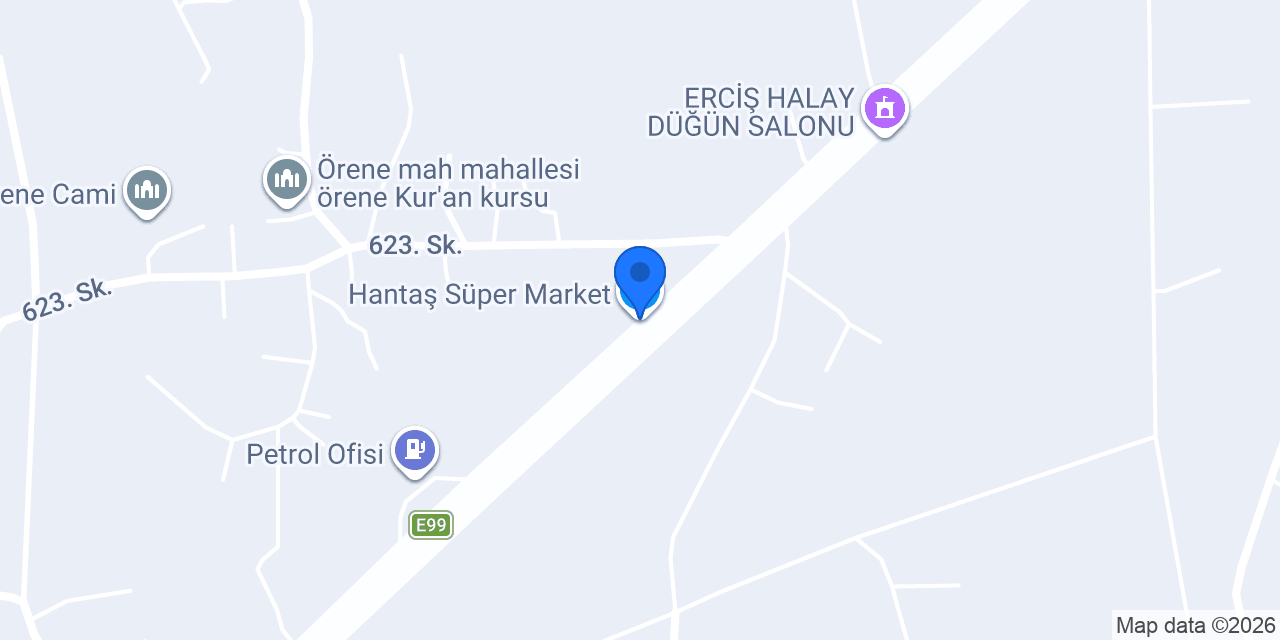 Hantaş Süper Market konumu