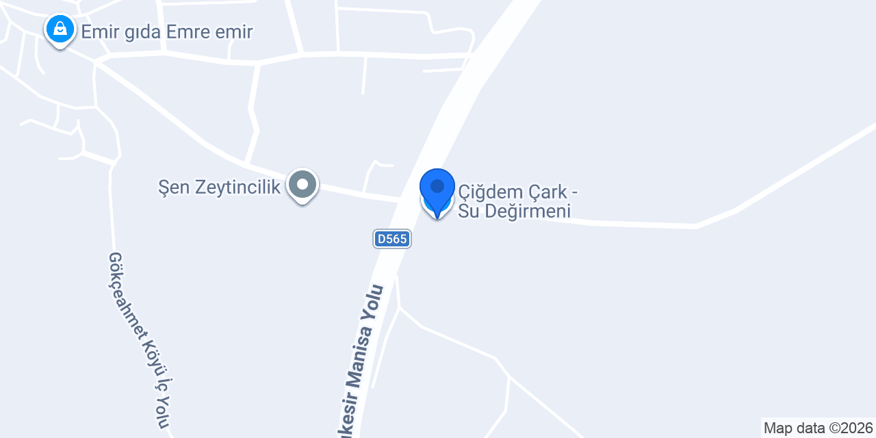 Çiğdem Çark - Su Değirmeni konumu