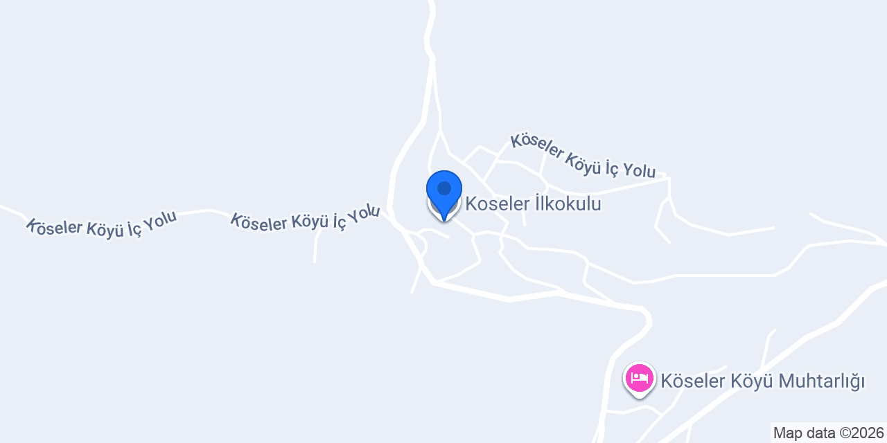 Koseler İlkokulu konumu