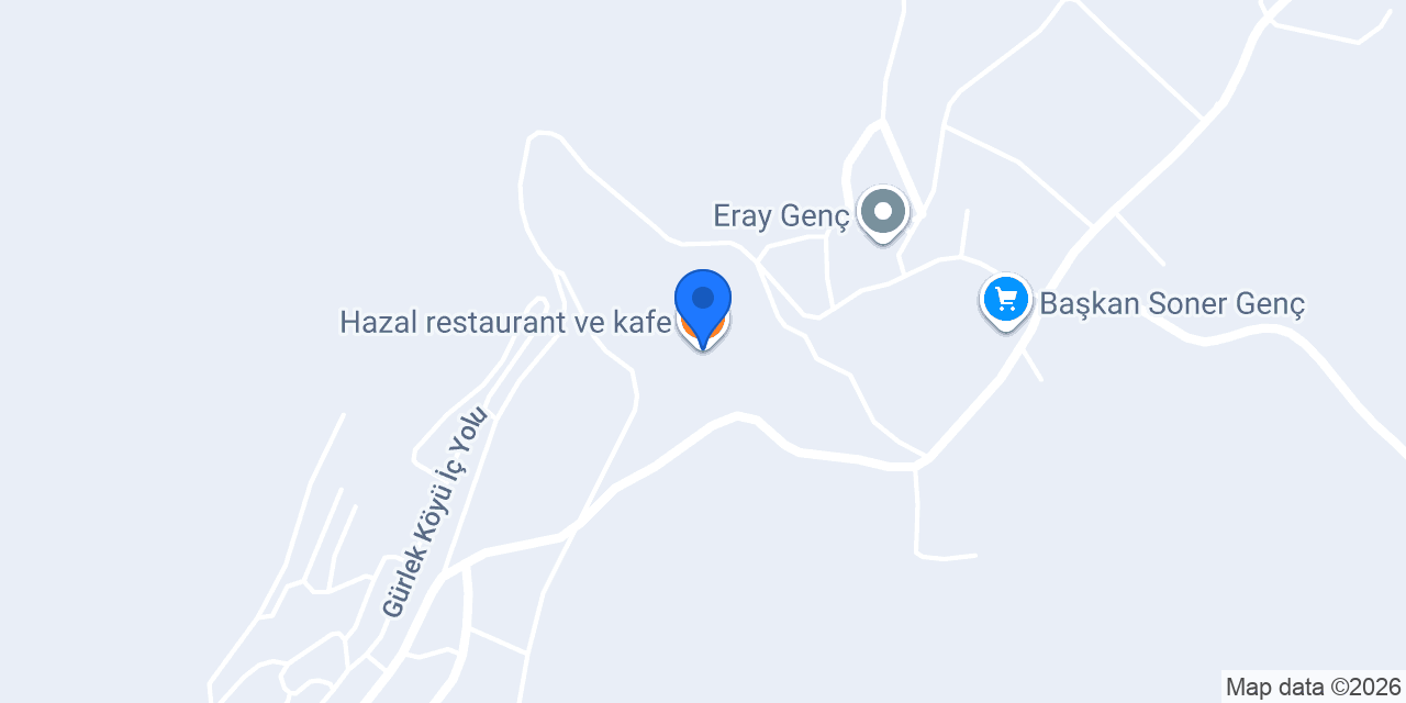 Hazal restaurant ve kafe konumu