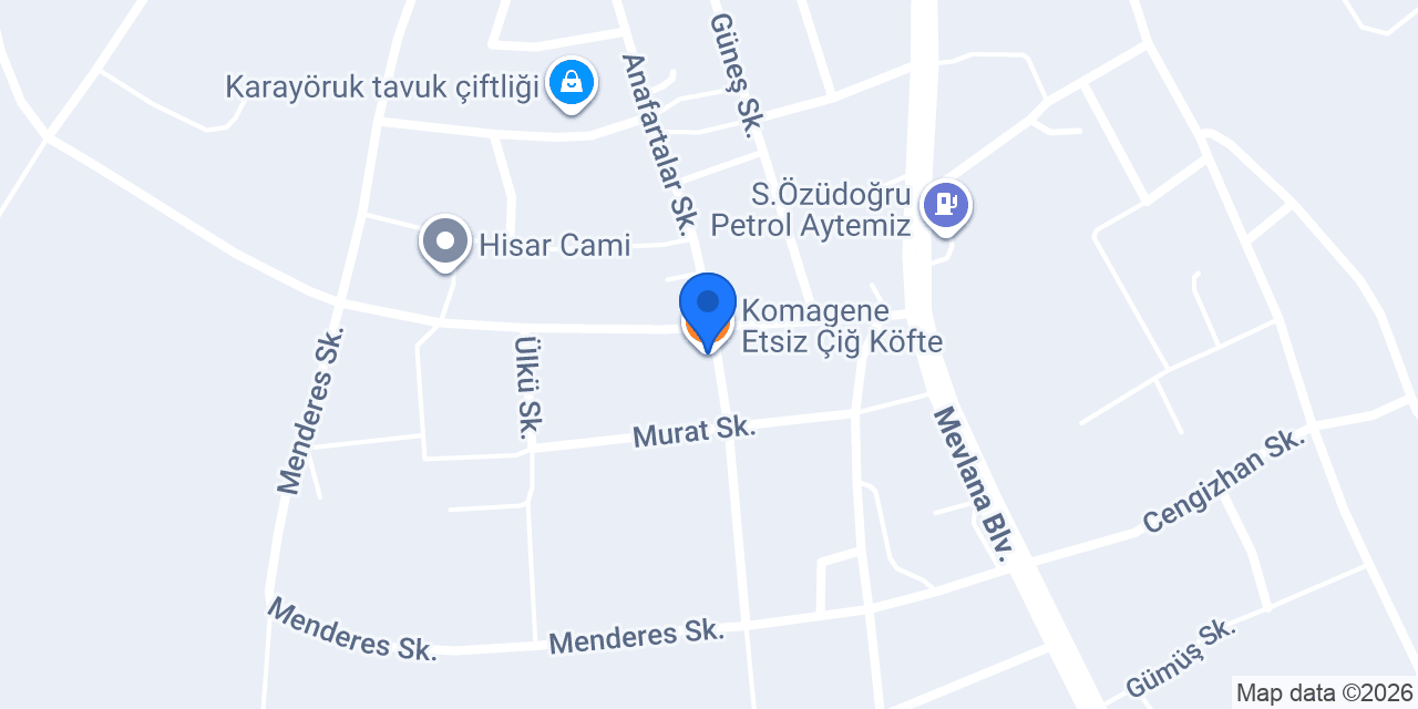 Komagene Etsiz Çiğ Köfte konumu