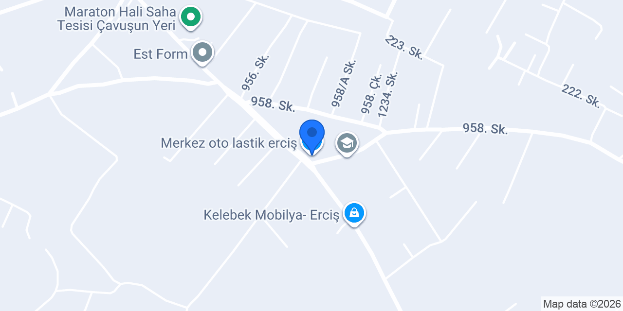Merkez oto lastik erciş konumu