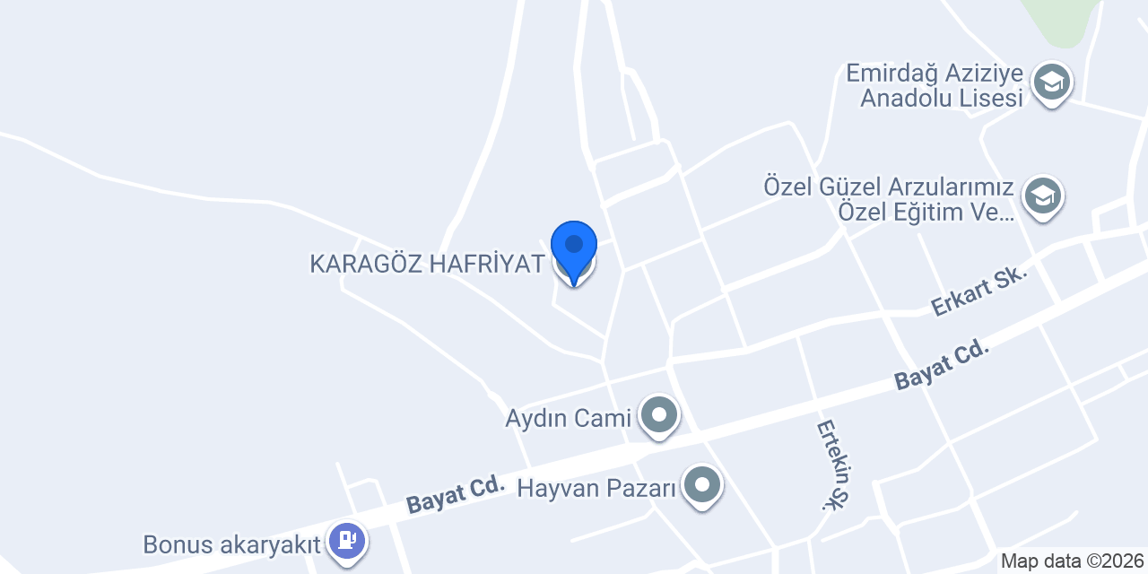 KARAGÖZ HAFRİYAT konumu
