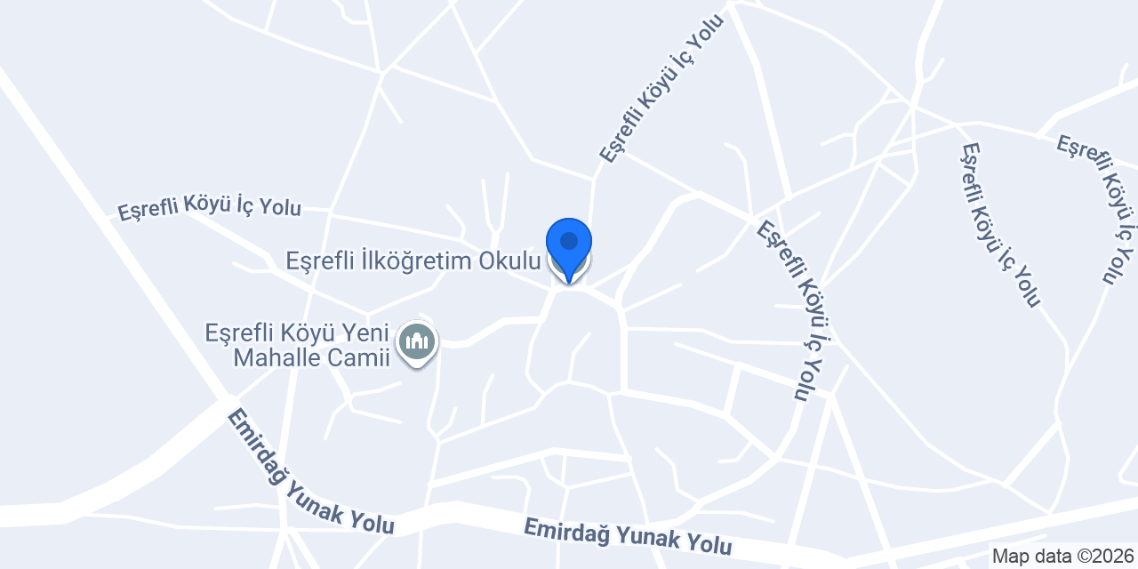 Eşrefli İlköğretim Okulu konumu