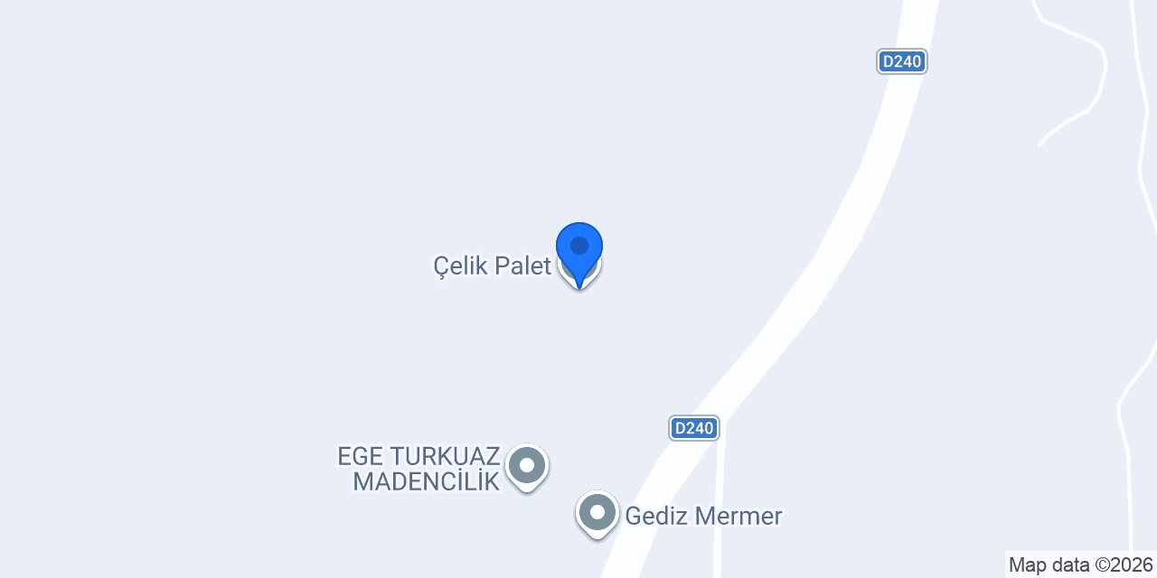 Çelik Palet konumu