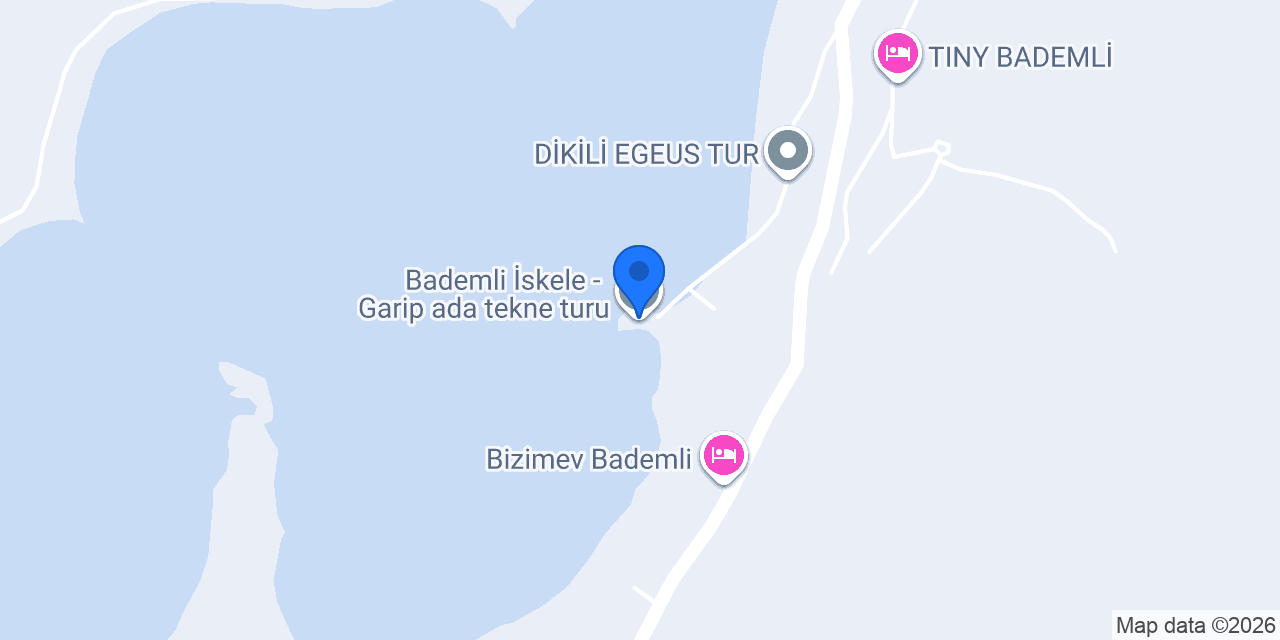 DeryAda Tur Dikili-Bademli konumu