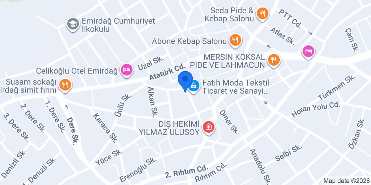 Bereket Pide Salonu konumu