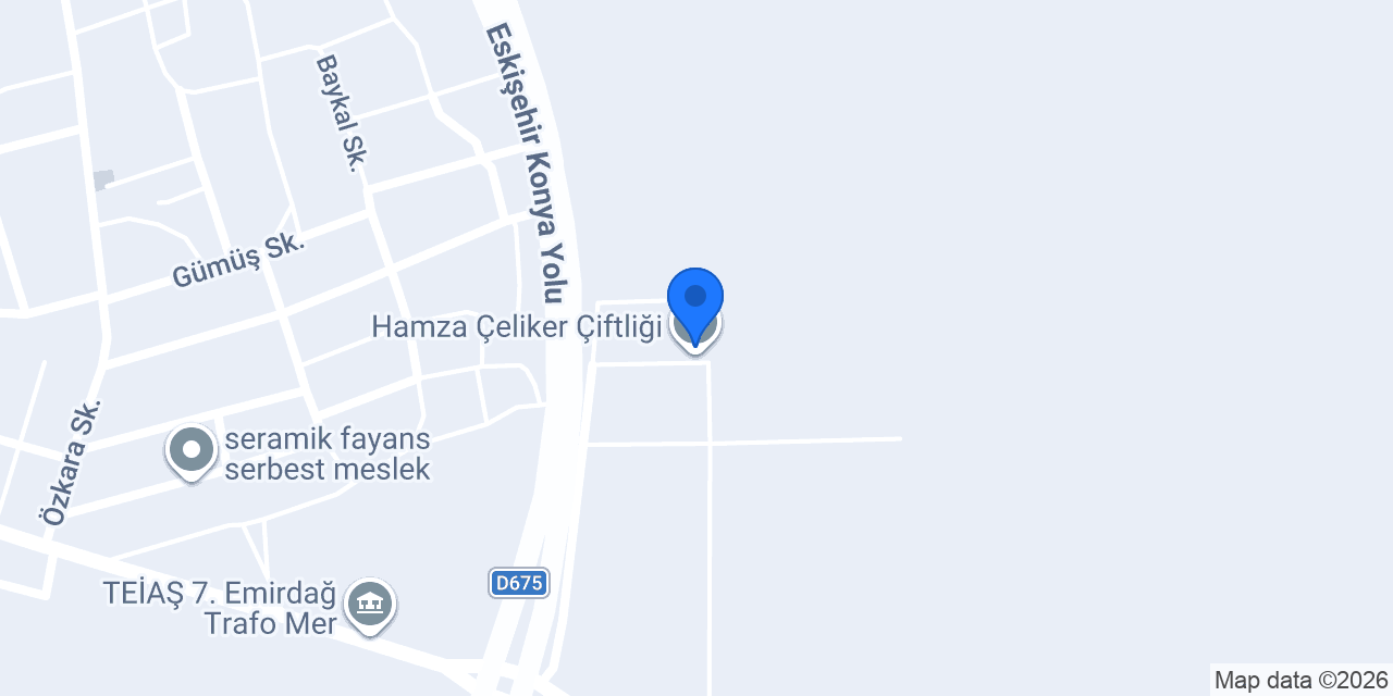 Hamza Çeliker Çiftliği konumu