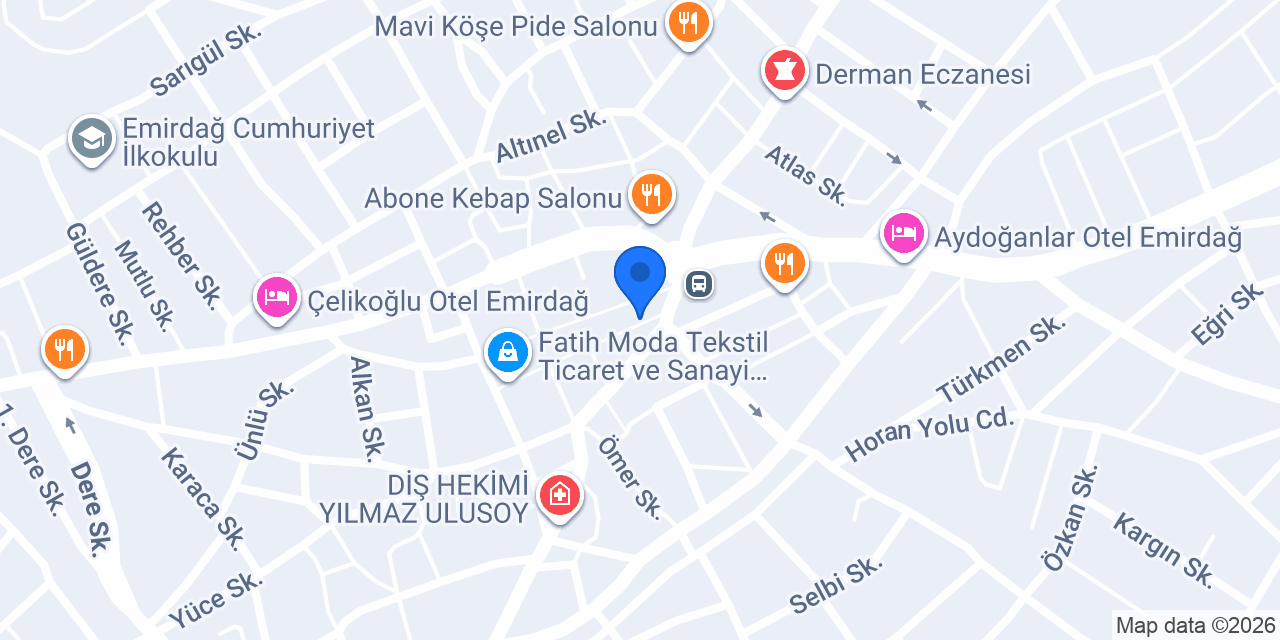 Gezi Merkezi Emirdağ Şubesi konumu