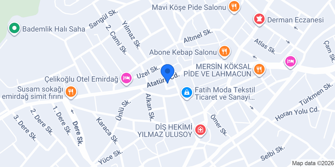 Özel Emirdağ Medical Center konumu