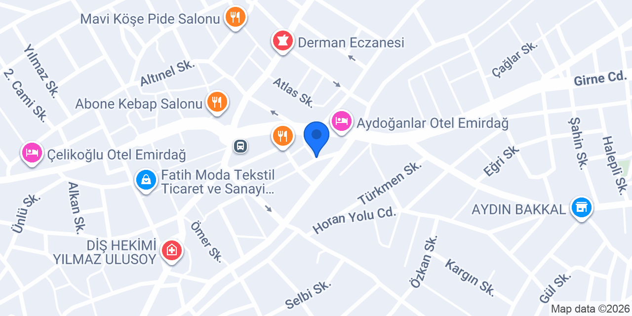 Emirdağ Nakliyat Baba Ceylan konumu