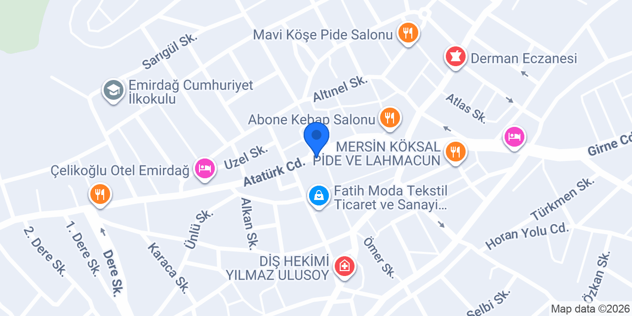 Dostlar Bükme Katmer Çay Salonu konumu