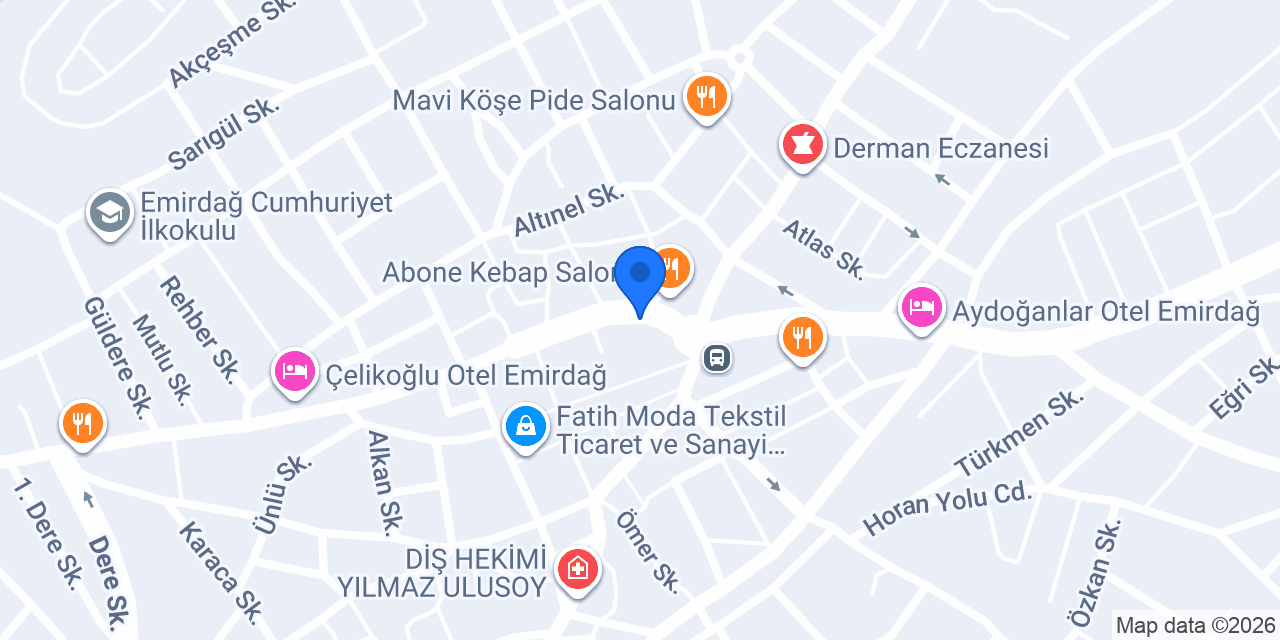 İnan Restaurant konumu