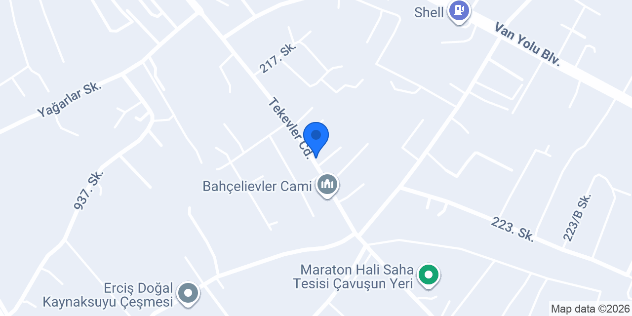 İNCİ DAVET EVİ & STÜDYO ERCİŞ konumu