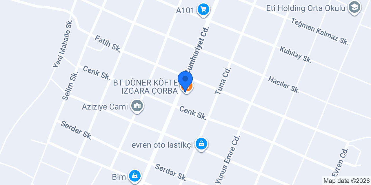 Çağdaş Market konumu