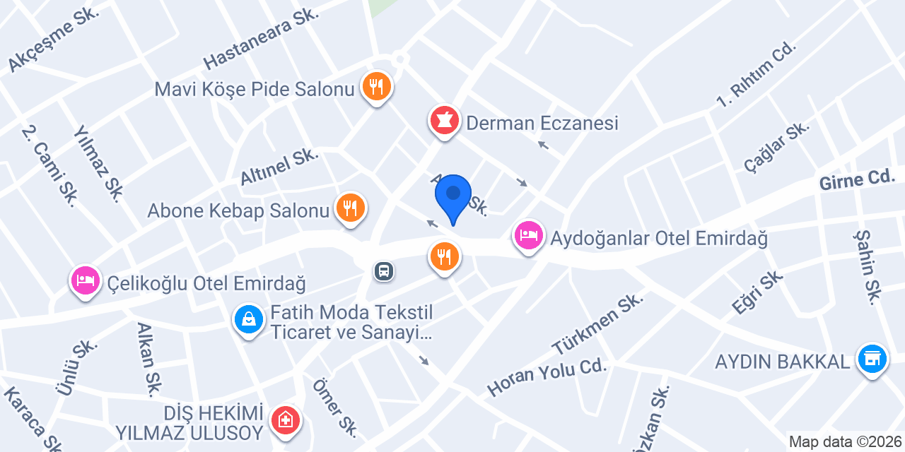 Şekerbank Emirdağ Şubesi konumu