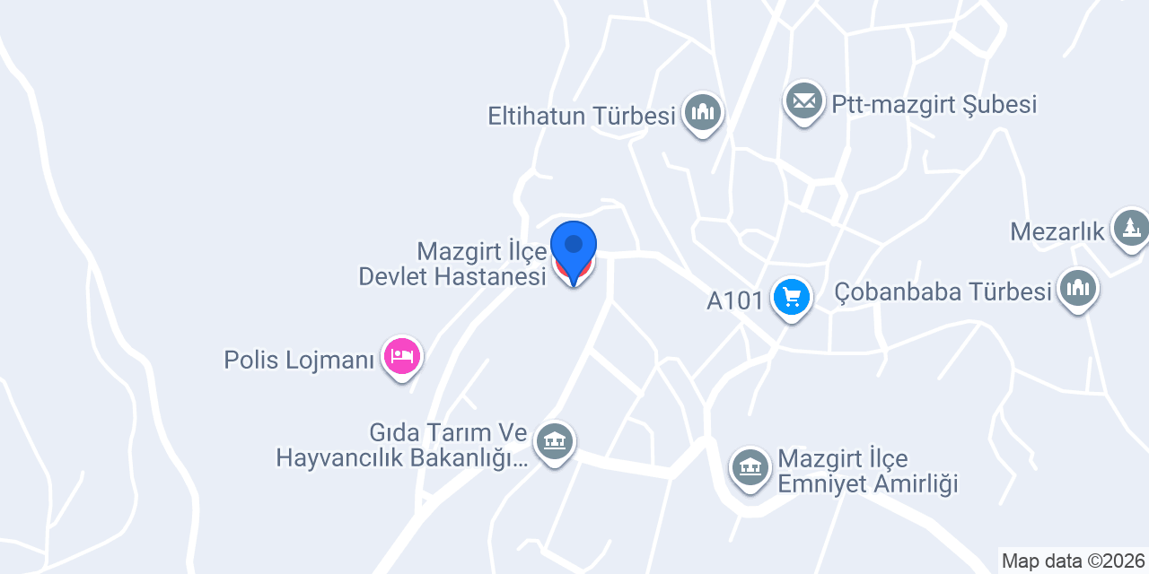 Mazgirt İlçe Devlet Hastanesi konumu