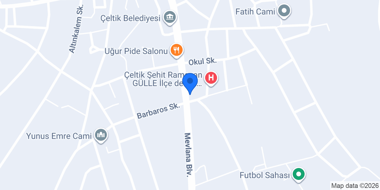 Ptt-çeltik Şubesi konumu