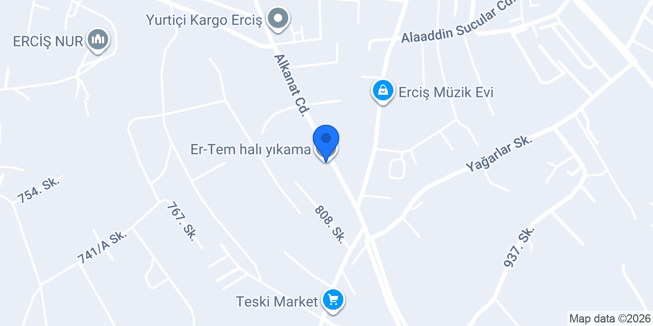 Er-Tem halı yıkama konumu