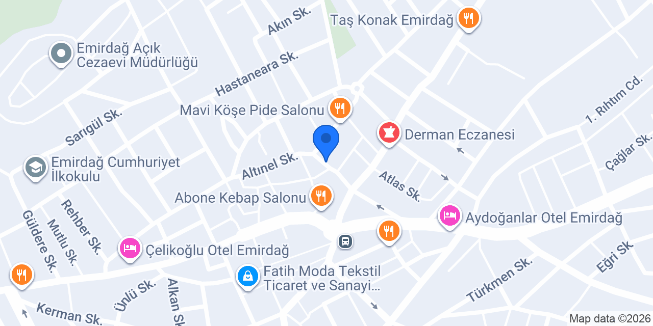 Aras Kargo Emirdağ Şubesi konumu