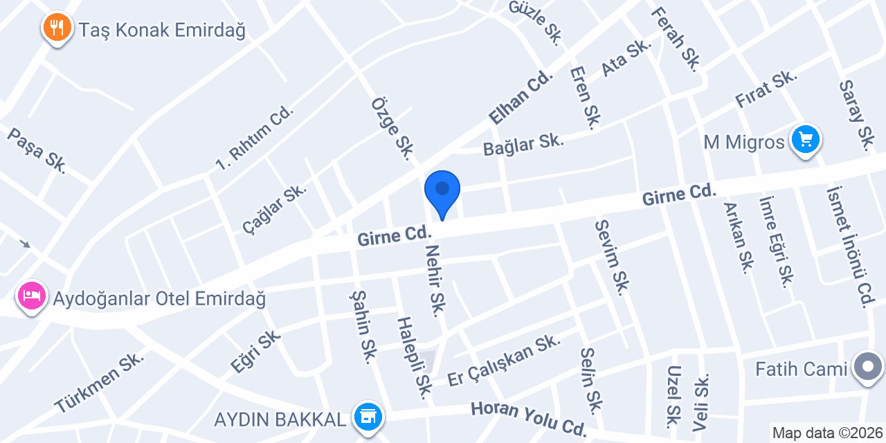 Emirdağ 2 nolu asm konumu