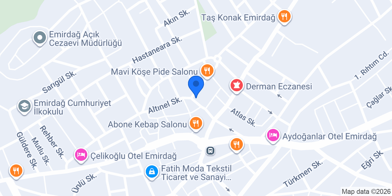 İklim Mühendislik Emirdağ Şube konumu