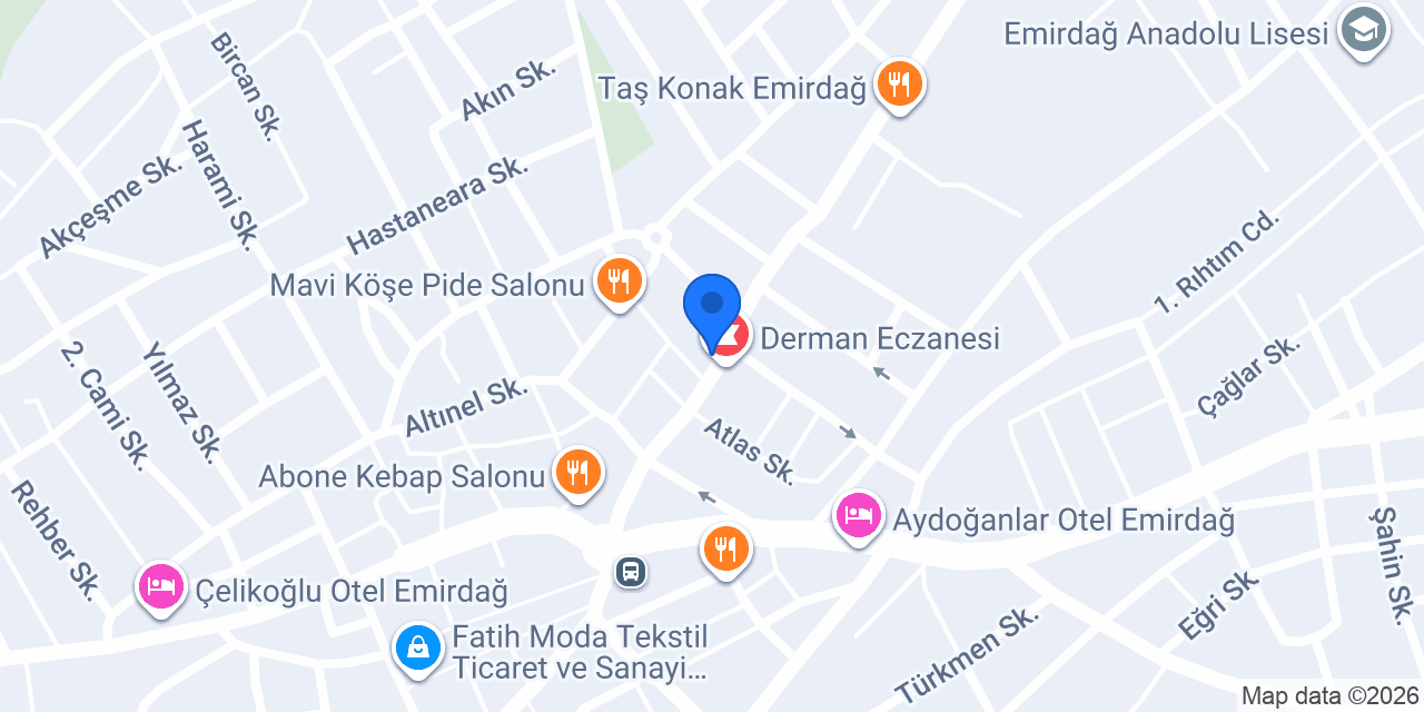 Halkbank Emirdağ Şubesi konumu