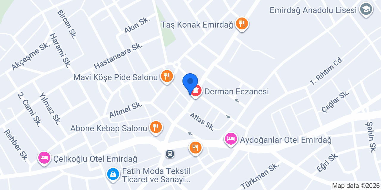Erenoğlu Otel konumu