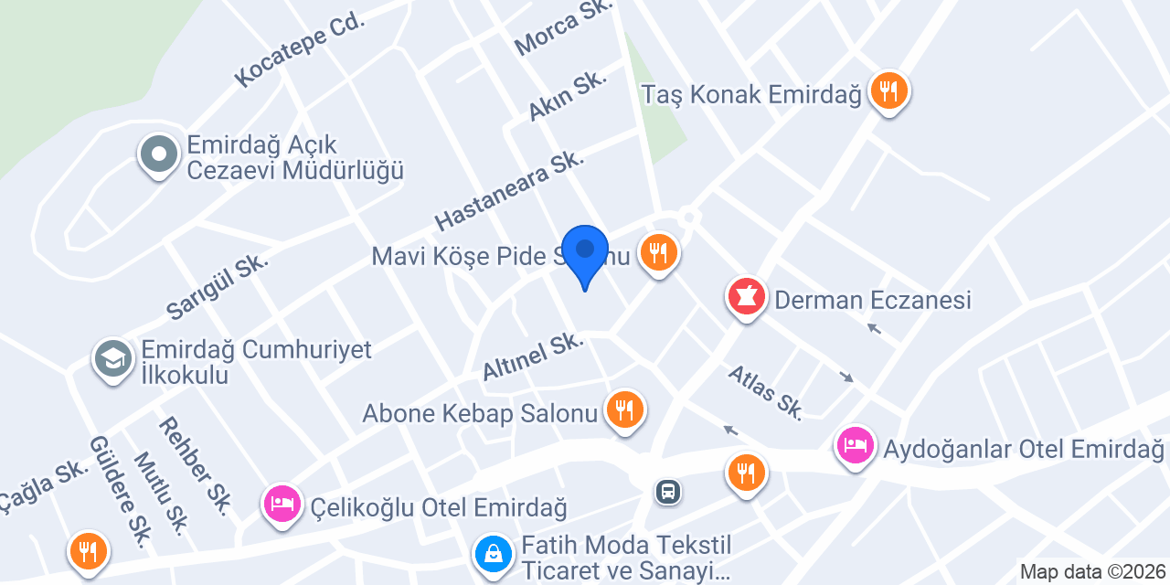 DenizBank Emirdağ Şubesi konumu