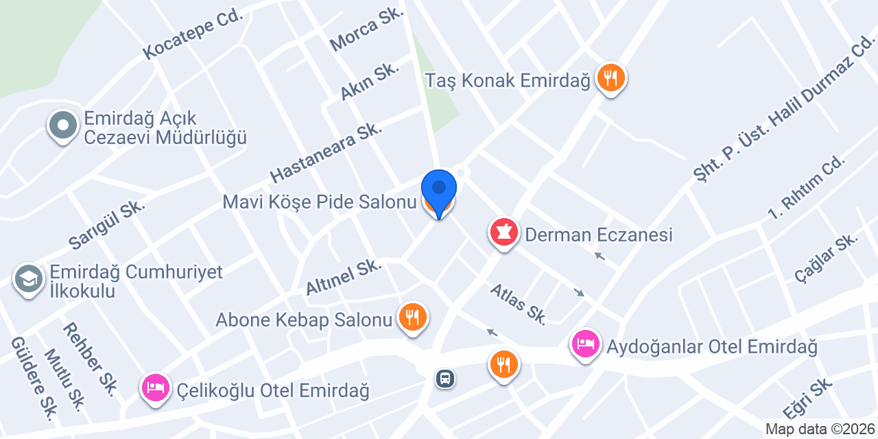 Mavi Köşe Pide Salonu konumu