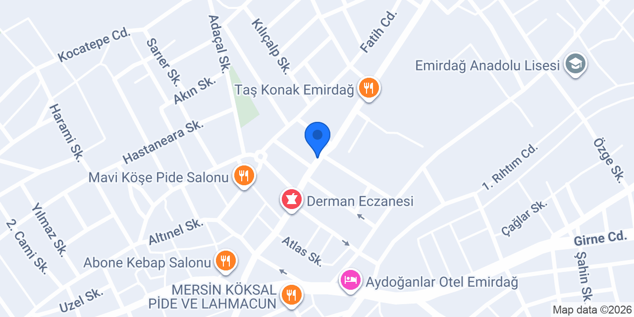 Emirdağ ROTA Tour konumu