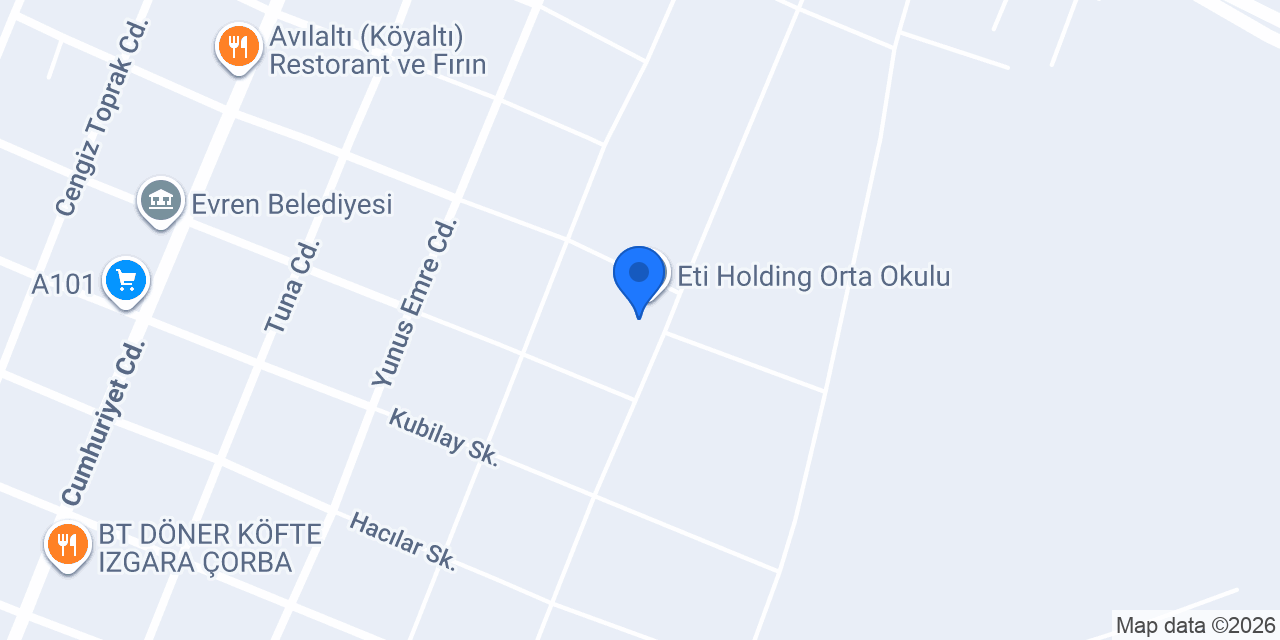Eti Holding Orta Okulu konumu