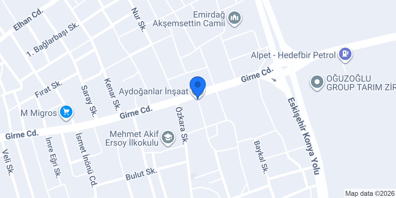 Aydoğanlar İnşaat konumu