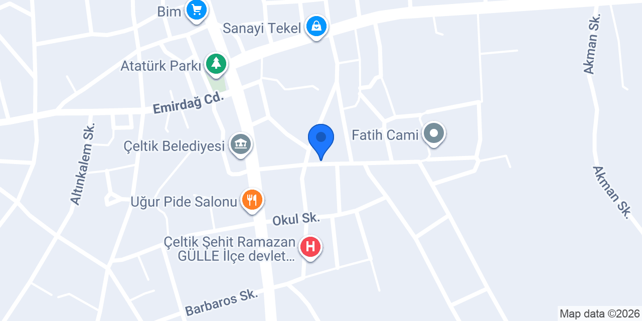 Çeltik Pancar Ekicileri Kooperatifi konumu