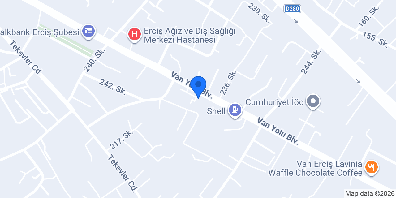 Furkan Künefe Erciş ( Kadayıf, Künefe, Baklava) Salonu konumu