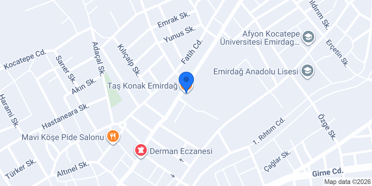 Taş Konak Emirdağ konumu