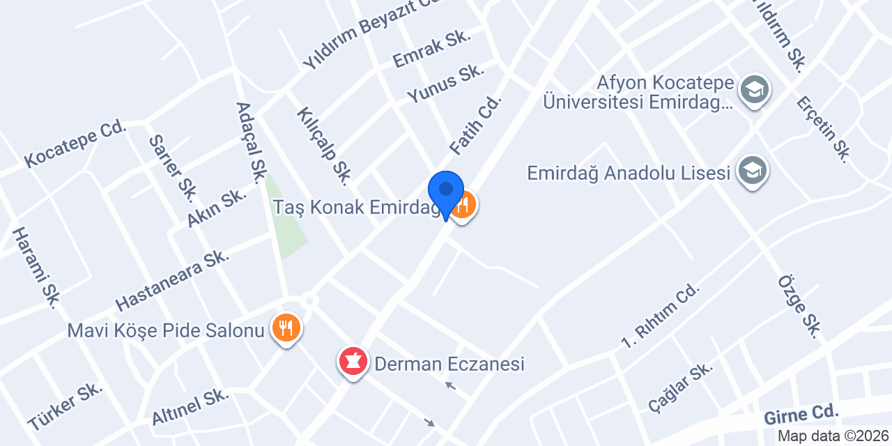GTOS TERAPİ EMİRDAĞ konumu