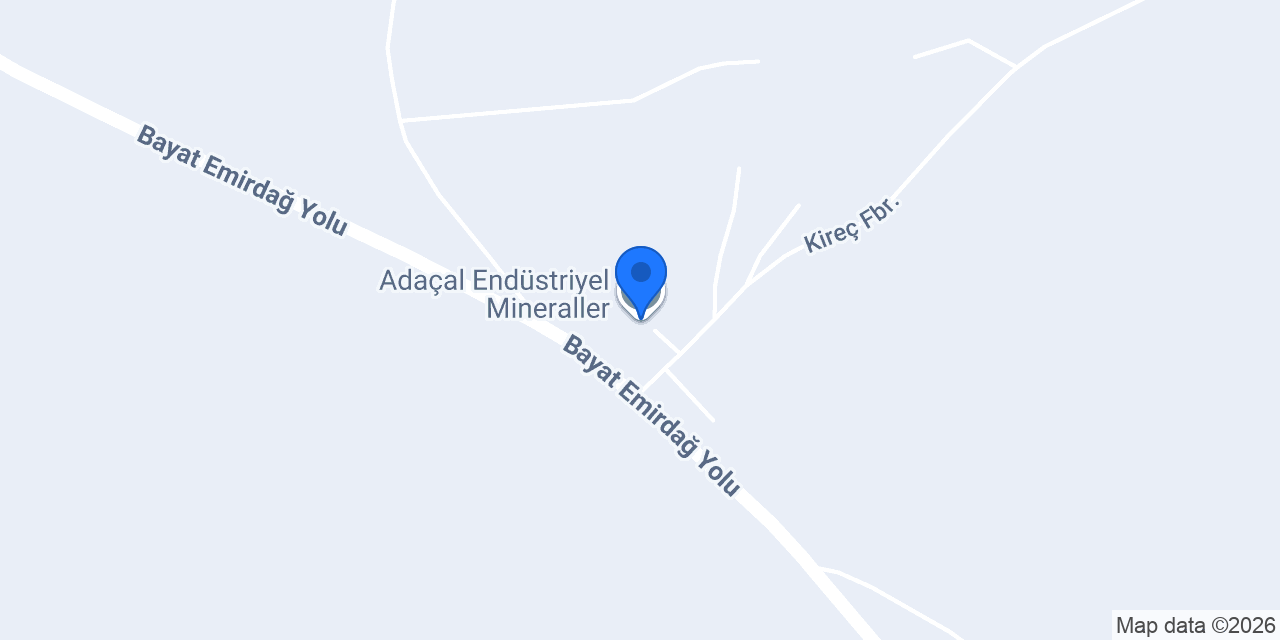 Adaçal Endüstriyel Mineraller konumu