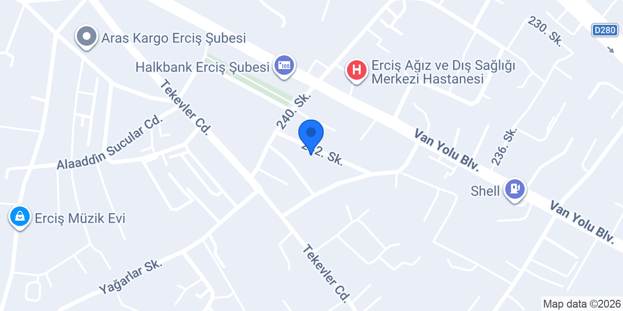 Erciş Vip Taksi konumu