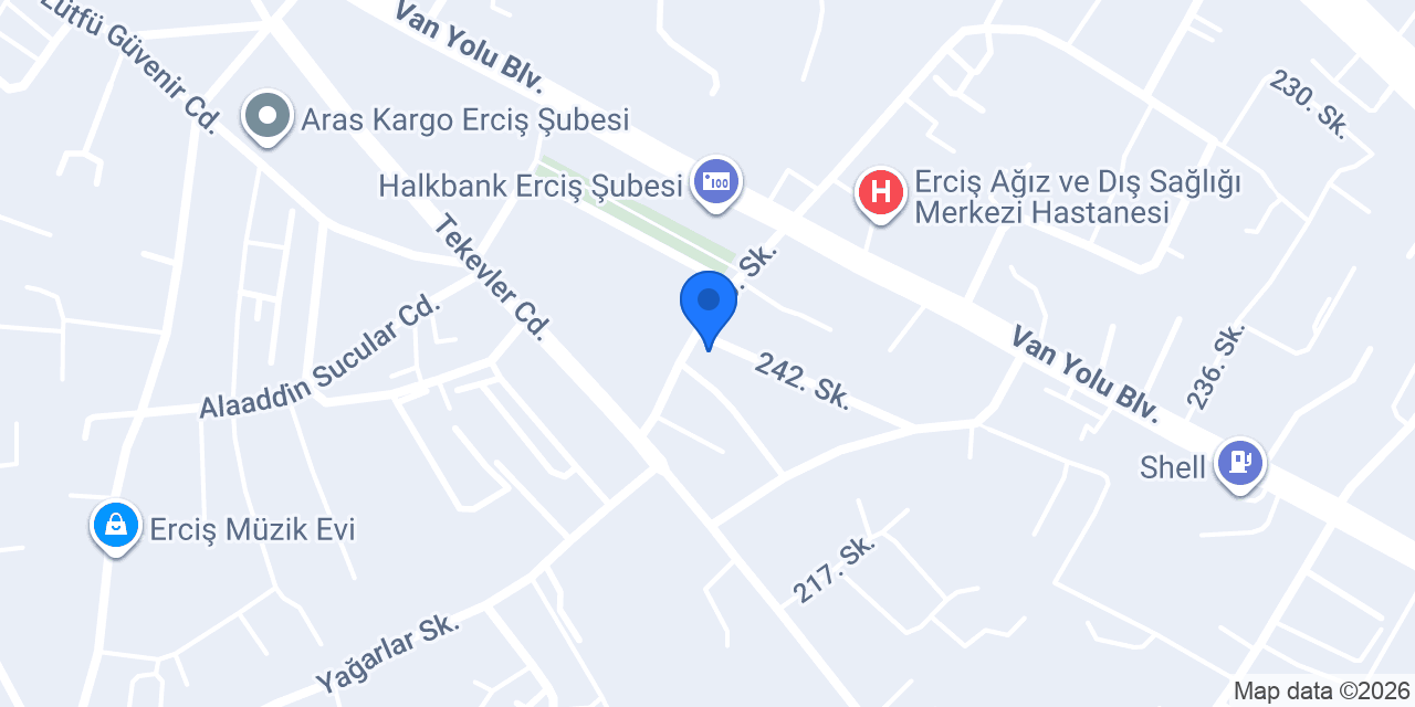 Özel Erciş Med Hastanesi konumu