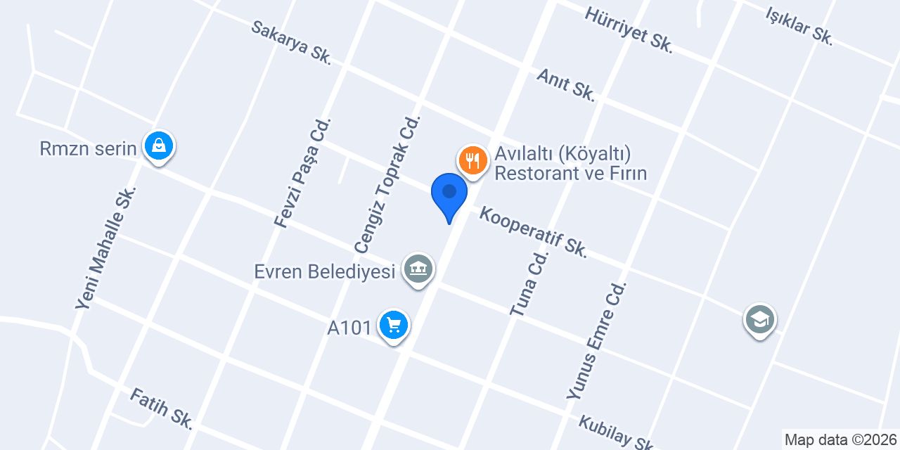 Ptt-evren Şubesi konumu