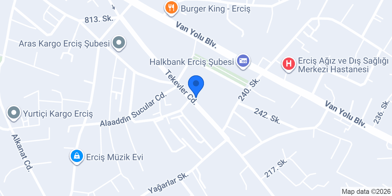Ekleristan ERCİŞ konumu
