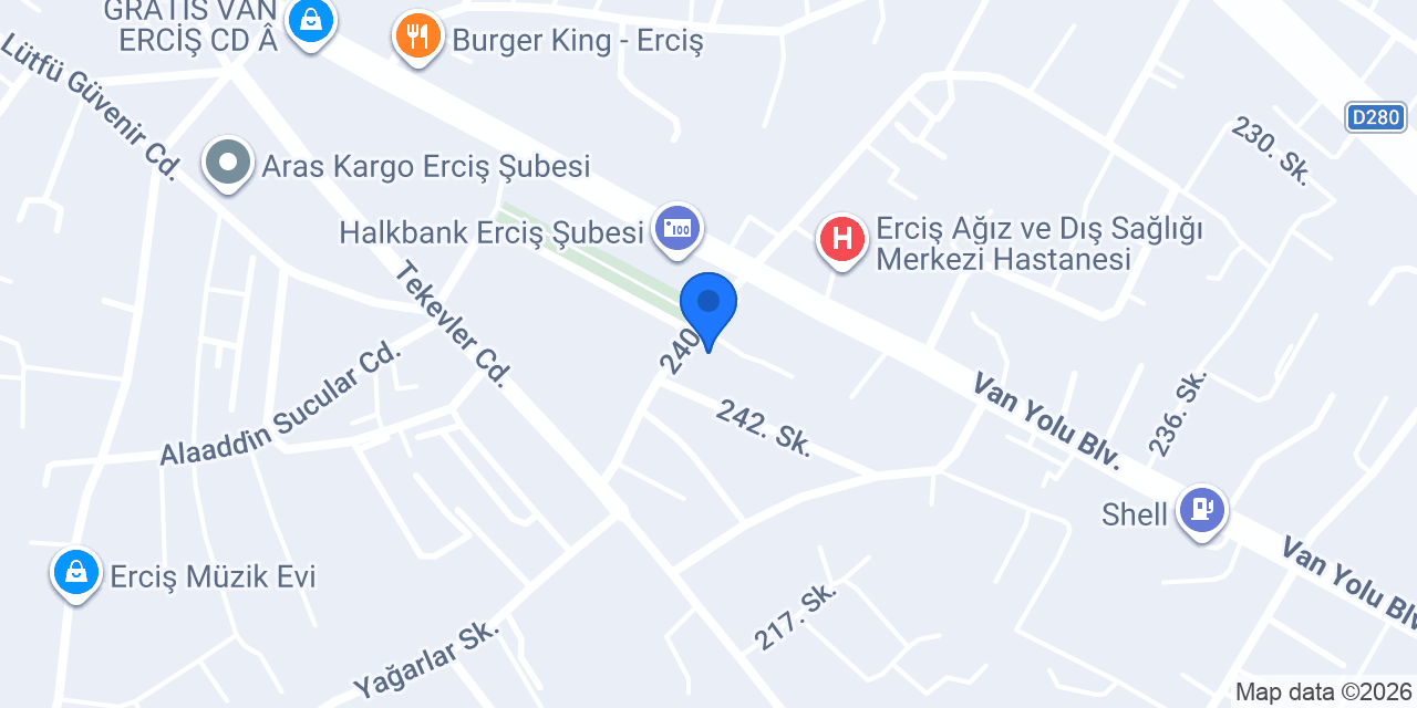 Erciş Palmiye Düğün Salonu konumu