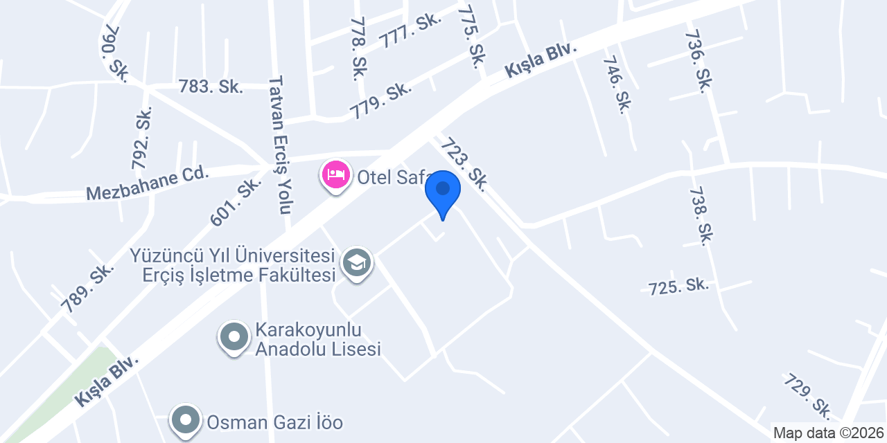Erciş Öğrenci Yurdu konumu