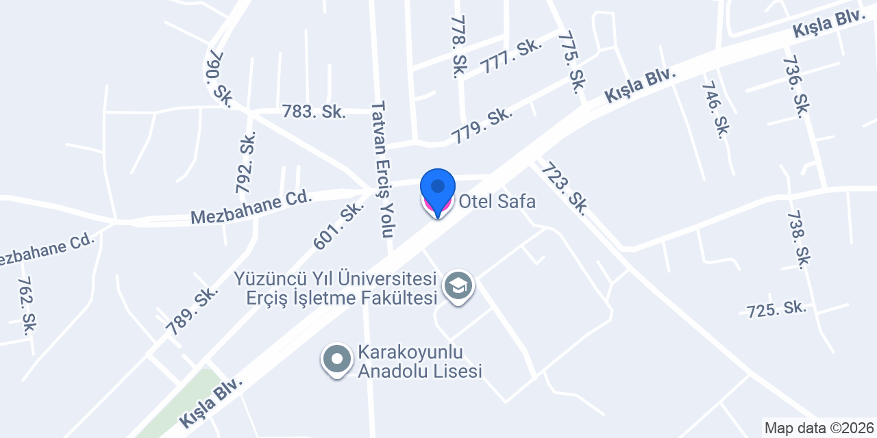 Otel Safa konumu
