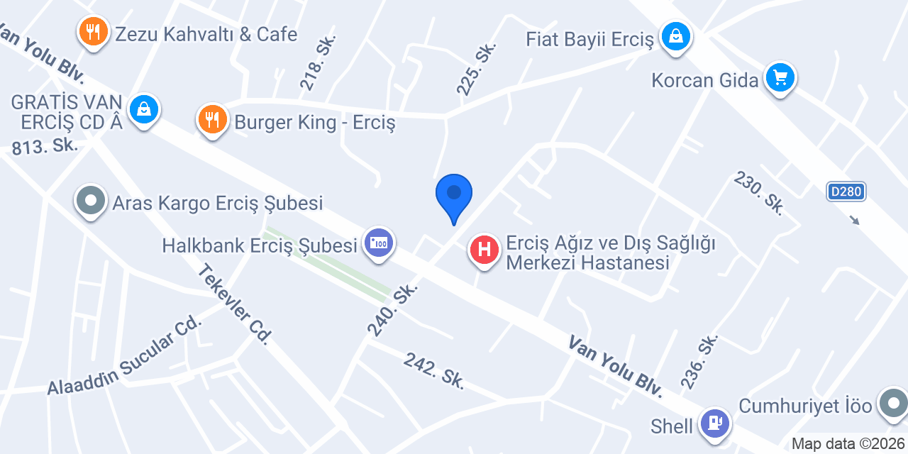Car rental oto kiralama Erciş konumu