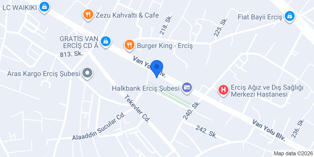 Mutlu Rent a Car konumu