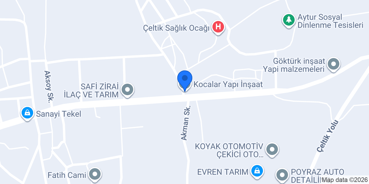 Kocalar Yapı İnşaat konumu