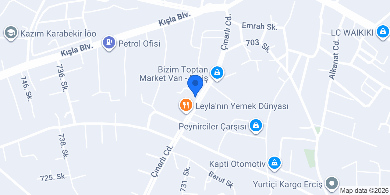 Kozlusan Erciş Bayii Ömür İnşaat Malzemeleri konumu