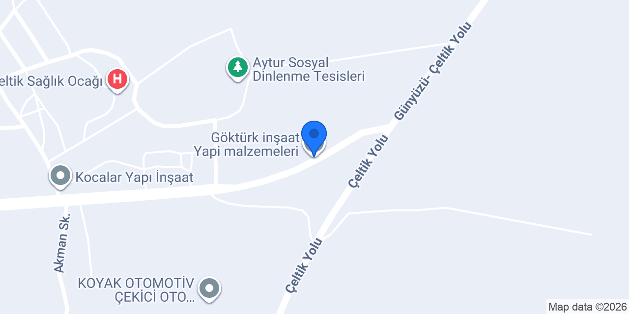 Göktürk inşaat Yapi malzemeleri konumu